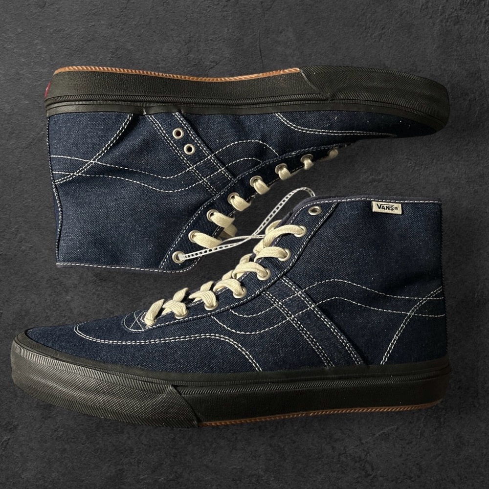 Vans | Crockett High Decon - Denim Car Blue/Black| Mens-12